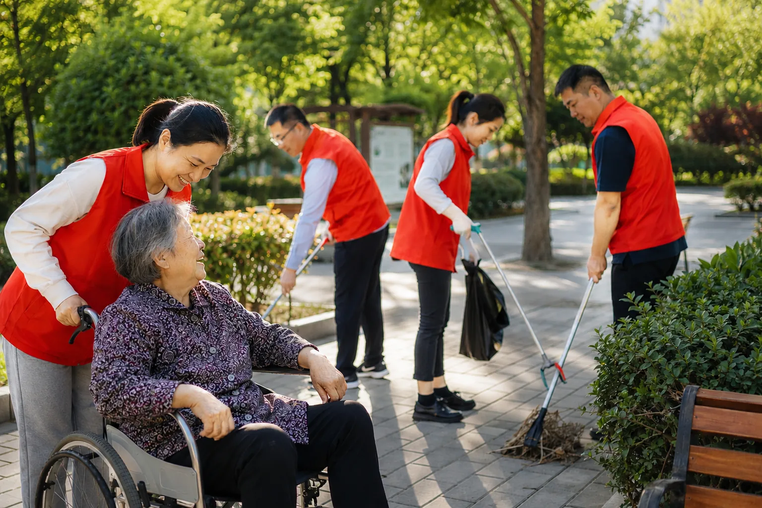 志愿者公益服务实景